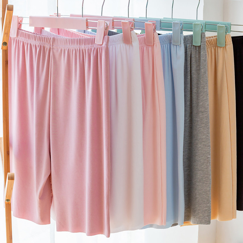 Modale Sleeping Pants Woman Summer Thin style Short 50% Large size casual shorts wide-legged pants Home shorts Summer ice silk
