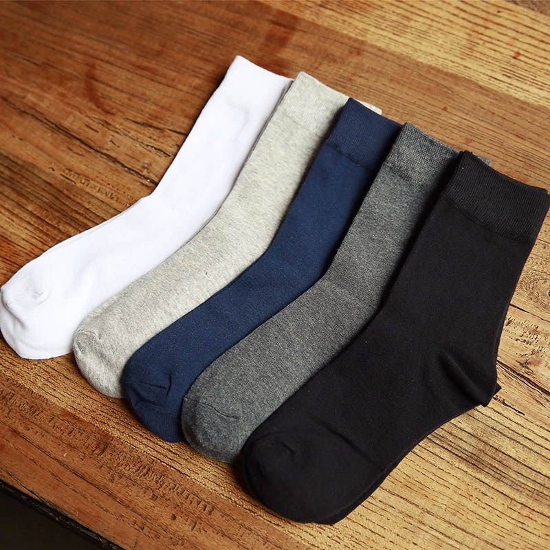 Man cotton socks male high men sock pure color business