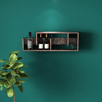 Black walnut restaurant wine rack shelf study wall-mounted cabinet bookshelf hanger Wall cabinet Creative solid wood frame