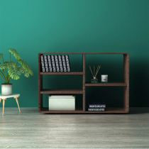 Black walnut solid wood multi-function shelf Creative decoration Floor-to-ceiling wall storage rack Simple layered mini bookcase