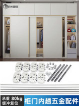 German Import Technology Wardrobe Trip Door Track Accessories Inline Sliding Door Slide Rail TV Cabinet Flat Lay Door Guide Rail