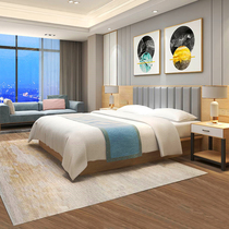 Hotel bed hotel furniture factory standard room single room full set apartment homestay single bed double bed rental room special customization