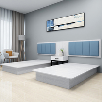 Hotel bed hotel furniture standard room full set apartment homestay simple modern standard room single room bed rental room customization