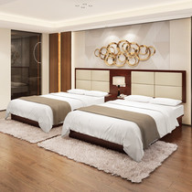 Factory direct sales hotel furniture hotel bed custom homestay apartment room rental room single room double bed