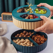 Dry candy plate snack box storage box home creative modern living room coffee table with cover net red light luxury melon seeds