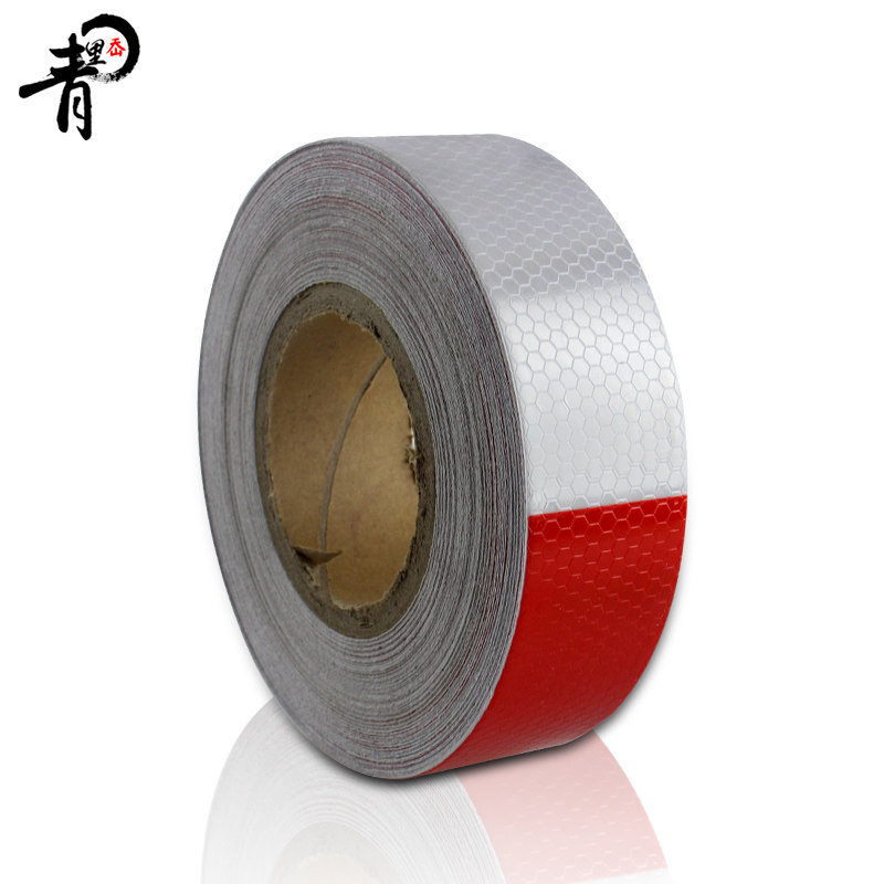 Reflective tape Body sticker Car film Reflective logo Red and white car body sticker Car reflective film