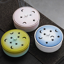 Star Large Number of Mosquito Incense Stove Home Ceramic Dish Incense Stove Chamber Mosquito Repellent Agrass Line Incense Insert Base Incense Stove Sandalwood