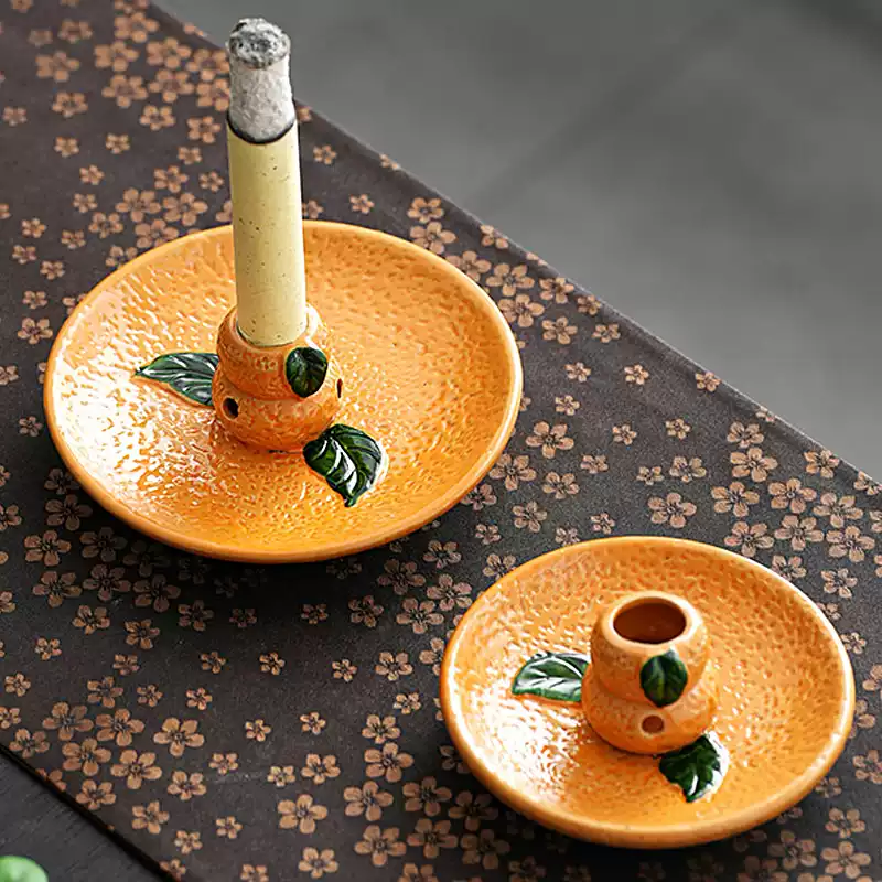 盘香炉宝塔中式家用沉香室内陶瓷焚香盒檀香供奉香薰盘托座香插