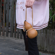 Zuowangtang wine gourd naturally holds wine traditional primary color opening handmade portable ornament Hanfu pendant