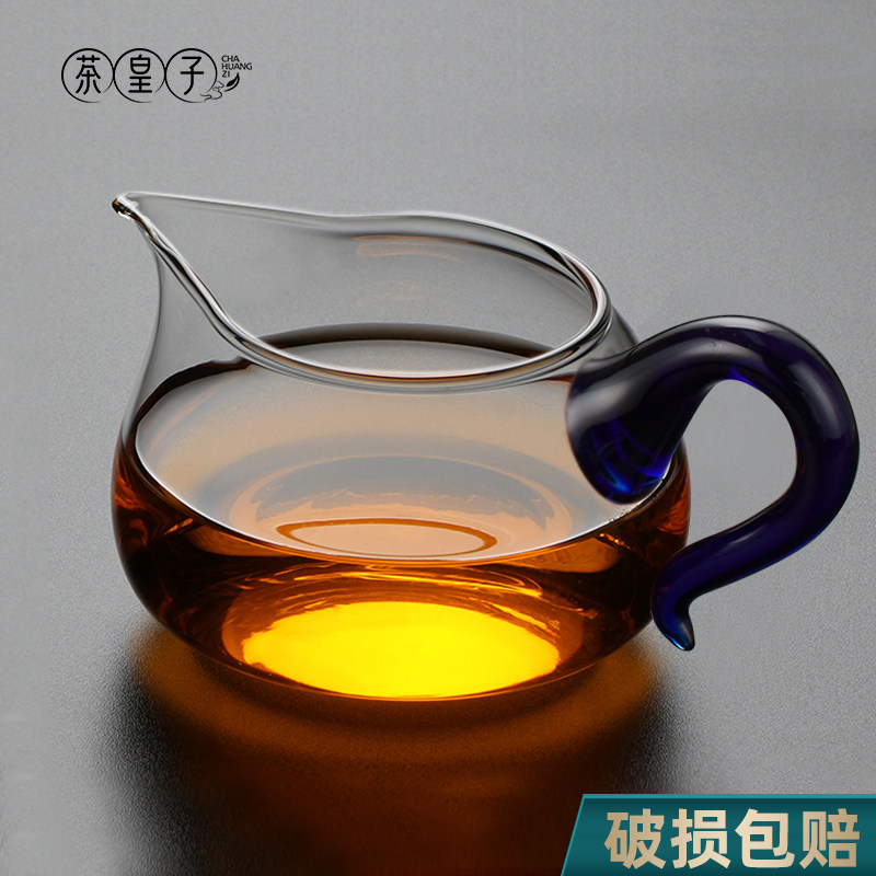 Tea Prince Gongdao Cup Thick Glass Heat Resistant Bubble Tea Kung Fu Tea Set Accessories Tea Haicai Put Tea Cup Set Tea Ceremony