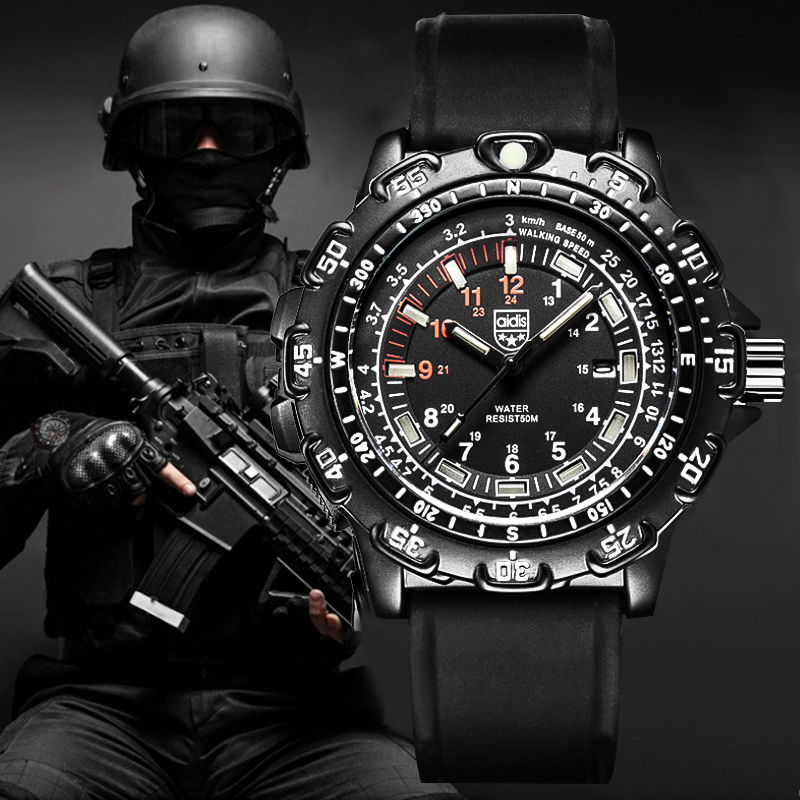 Swiss Watch Special Soldier Survival Master Tritium Gas War Wolf Outdoor Courting Versatile Military Memes Tactical Night Light Watches
