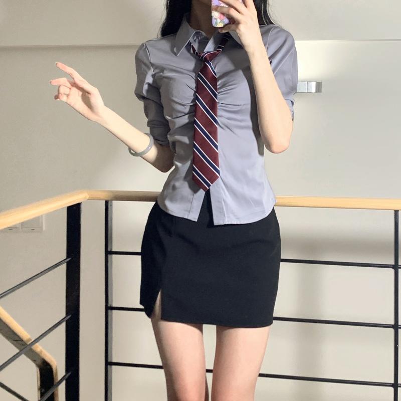 Student and sister graduated shirt shirt shirt short sleeve shirt woman summer original jk shirt clothing uniform