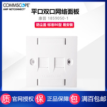 Campuan Pump AMP Double-mouth Panel 1859050 Pinmouth Telephone Network Socket 2 Holes 86 Type of computer