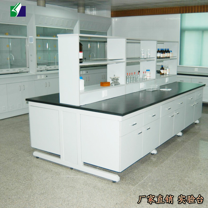 Experimental Bench Full Steel CCTV Corrosion Proof Test Bench with sink Edge Bench Chemical Steel Wood Operating Table Ventilation Cabinet Table