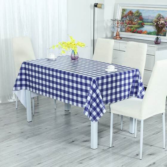 Tablecloth waterproof, oil-proof, anti-scalding, no-wash tablecloth, PVC plaid ins coffee table cover, rectangular, simple and modern