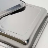 Высококачественная прямоугольная обеденная тарелка из нержавеющей стали, увеличенная толщина