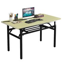 Folded rectangular wooden table portable commercial square household stalls small tables double-layer simple Zodong