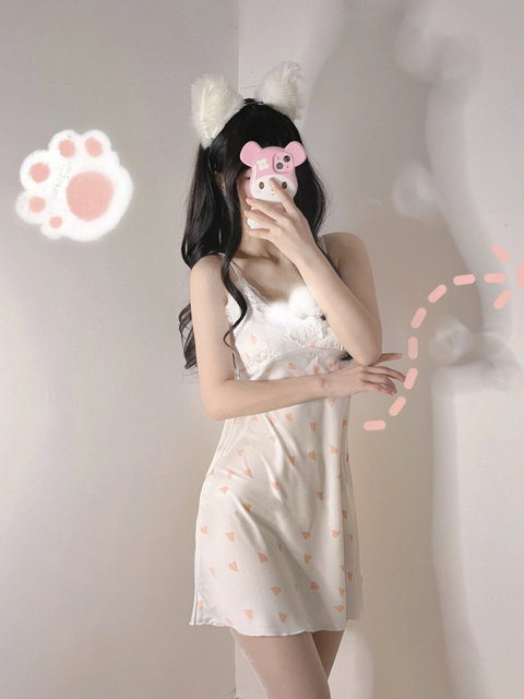 in ພາສາຍີ່ປຸ່ນເດັກຍິງອ່ອນ suspender nightgown ແມ່ຍິງ summer ບາງຫວານແລະງາມຄວາມປາດຖະຫນາອັນບໍລິສຸດຂອງນັກສຶກສາເຮືອນໃສ່ pajamas