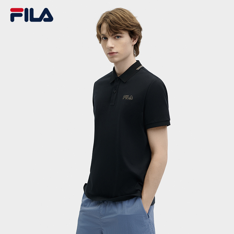 Fila Men's Short Sleeve Polo Shirt 2025 Summer Breathable T-Shirt Men's Sports Top F61M528109A