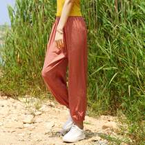 Outdoor new womens loose casual quick-drying pants ice silky slippery blouses sweat-absorbing breathable quick-drying pants cool pants