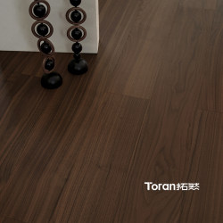 Tuoran | Middle Ancient Style New Three-Layer Solid Wood Composite Floor Black Walnut Lock For Home Environmental-Friendly Wood Floor Large Board