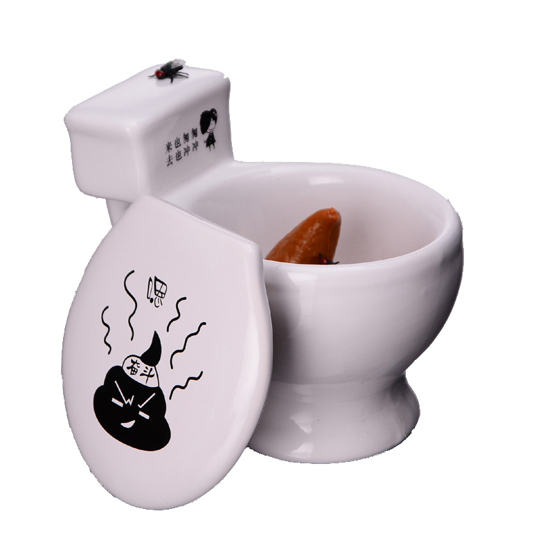 Creative glass mugs whimsy toilet glass move poo ceramic coffee cup, April fool's day was catnip gift mugs