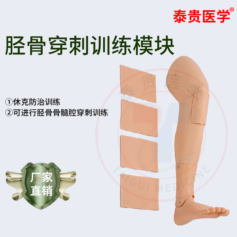 泰贵医学 胫骨穿刺训练模块卫勤人体教学医学用模型战救模拟训练器材