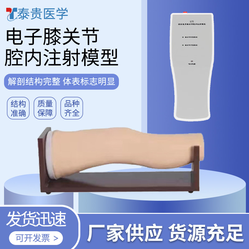 泰贵医学 膝关节腔内注射模型 穿刺注射触诊模拟滑囊液部位判定教学模具封闭针