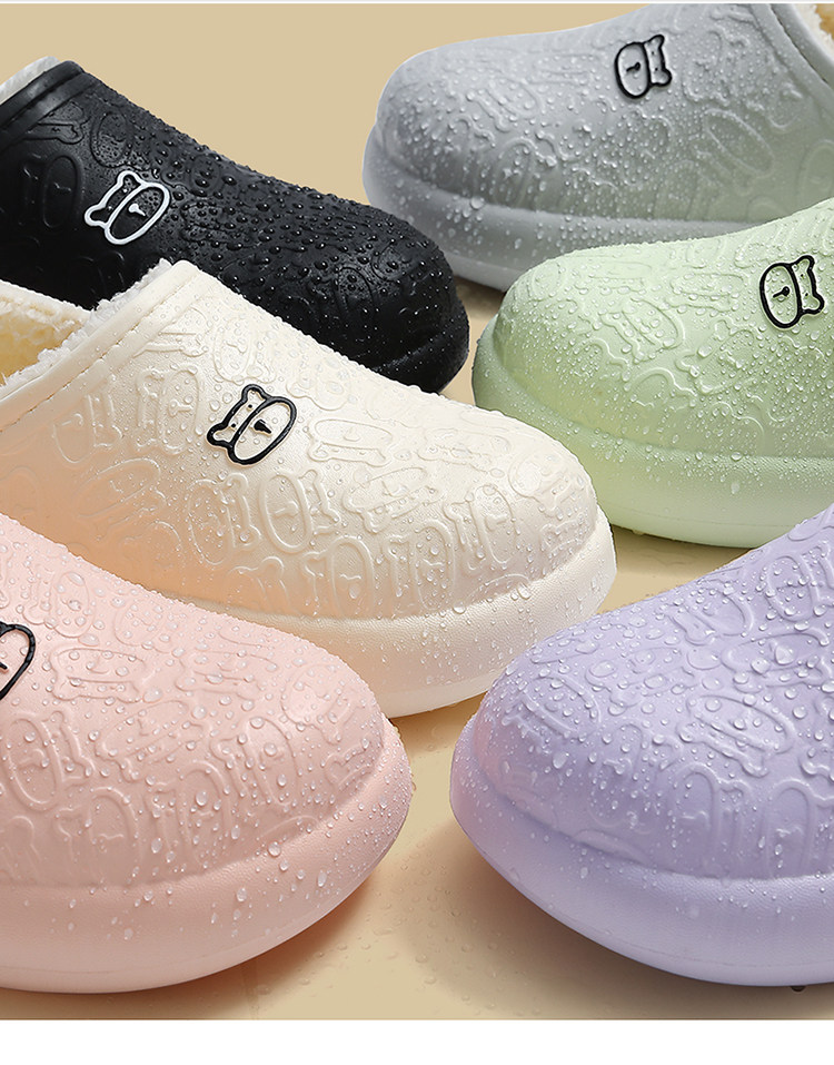 Отдых тапочки 男棉拖鞋冬季2025新款室内家用防水防滑袋后跟外穿羊毛衬里保暖棉鞋 Gan Shu