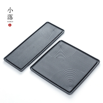 Small Fall Day Style Dull Landscape Tea Dish Zen black pottery jug Ceramics Small Tea Desk Brief for Home Dry Foam Table