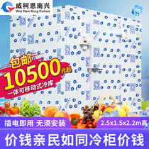 Movable freezer Cold storage Full set of equipment Fruit tea cold storage freezer freezer Small seafood frozen storage