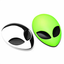 Car Alien Car Sticker Individuality Creative Body Decoration Stick 3D Cubism Modified Metal Car Mark Rear labeling
