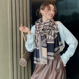 Демисезонный двусторонний зимний универсальный шарф с буквами из искусственного меха, удерживающая тепло накидка, европейский стиль, буква D, увеличенная толщина