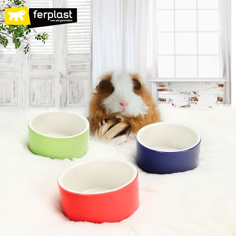 Ferplast Flying Treasure Hamster Ceramic Food Basin Anti-Feeding Bowl Dragon Cat Rabbit Hedgehog Golden Silk Bear Guinea Pig Food Basin