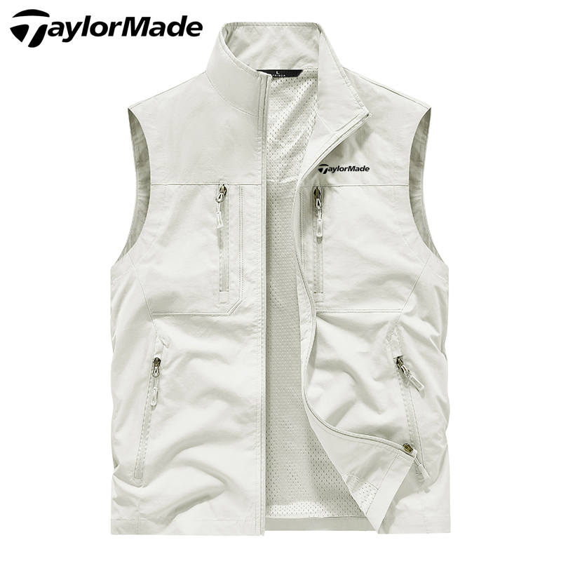Taylormade Taylormade Golf Vest Men's Spring and Summer New Casual Multi-Pocket High-End Thin Vest Jacket