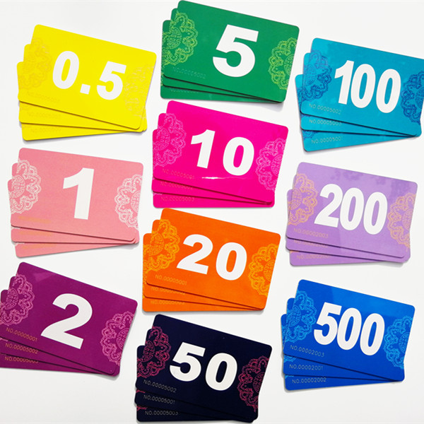 Chip card chess room chip card plastic double-sided entertainment chip coin square mahjong code customization