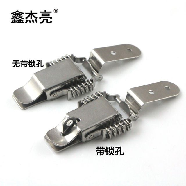 304 stainless steel hook buckle box buckle aviation box lock tool box buckle bag V snap spring