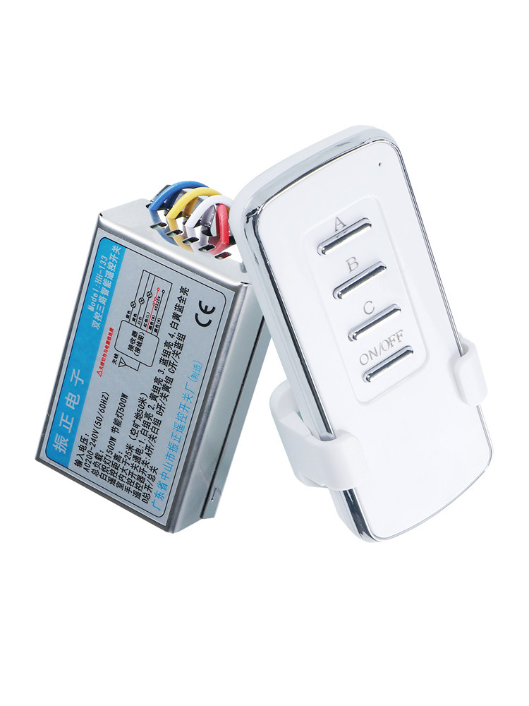 Digital segmented switch 220v one, two, three, four-way ceiling lamp wireless control remote control LED lamp segmented device