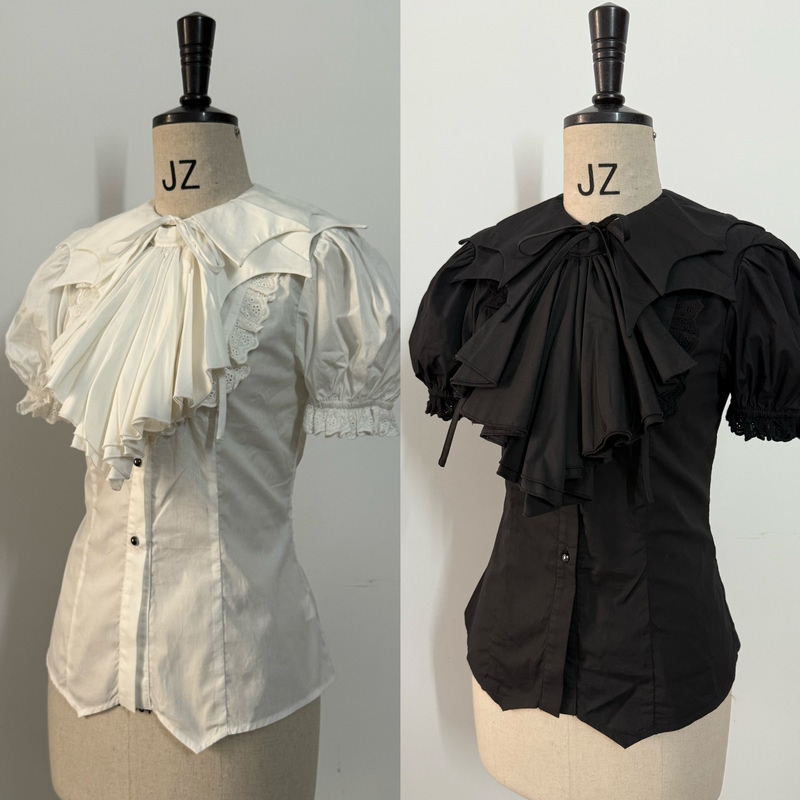 【Original by Guangming Galaxy】Twilight Song Gothic Lolita Versatile Shirt Pure Cotton Inner Layer Gothic Style