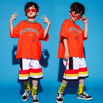 Childrens Street Dance Dressing Kids Hiphop Show Clothes Loose Handy Boy Summer Street Dance Kit Hip Hop