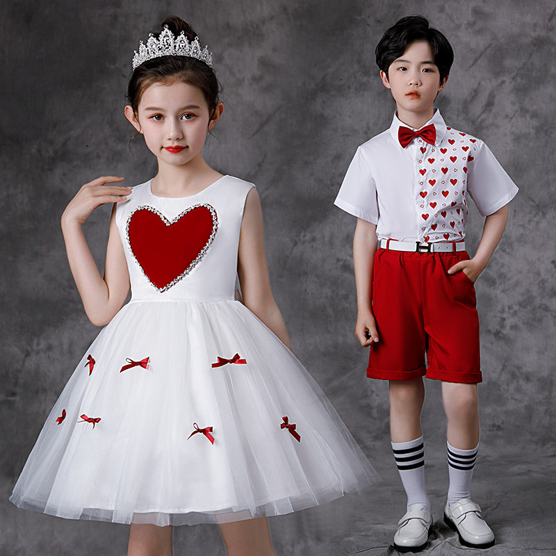 June 1st children's chorus costumes, student costumes, summer girls' tutu skirt costumes, boys' host ceremony costumes