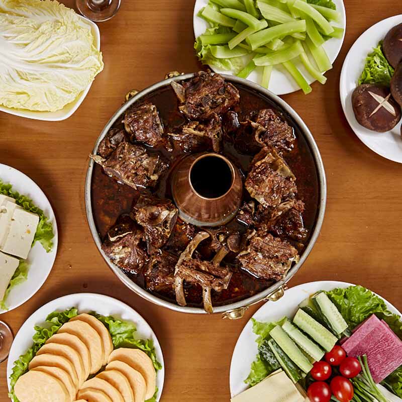 老诚一锅 羊蝎子火锅 加热即食 礼盒1kg 图2