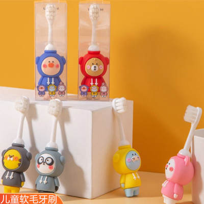 Children's toothbrush: 0-1-2-3 for babies aged 6-12 and a half, a soft-bristled cleaning brush for baby teeth