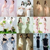 Летняя расширенная одежда для беременных подходит для фотосессий, изысканный стиль