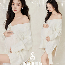 Pregnant Woman Photos Clothing Fashion Sexy Pregnancy Mommy Big Belly Sweater Home New Movie House Art Photography Write Real Clothes