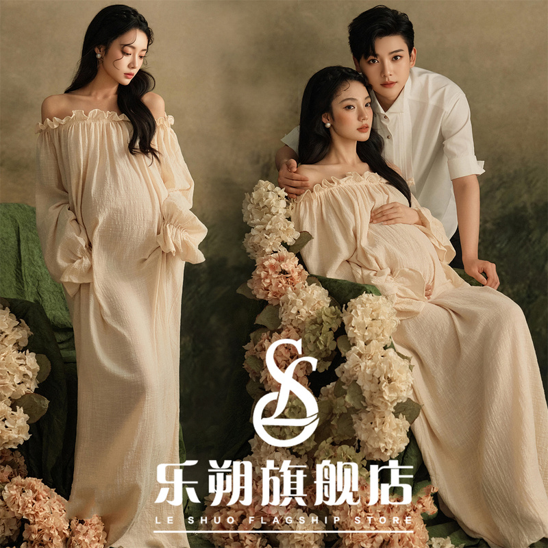 Photo Studio's New French-Style Maternity Photoshoot, Gentle Style, Pregnant Mommy Belly Photos, Atmospheric and Beautiful Photography Clothing Photo Studio's New French-Style Maternity Photoshoot, Gentle Style, Pregnant Mommy Belly Photos, Atmospheric and Beautiful Photography Clothing