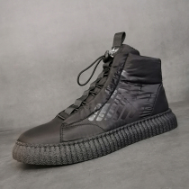 Snow Boots Man Winter Gush Warm High Helps Mens Shoes Tide Plume Fabric Waterproof Northeast Thickened Cotton Shoes Martin boots