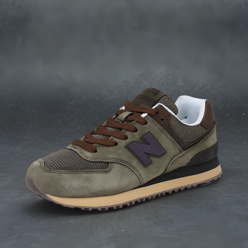 New Balance 574 Men's Shoes Genuine Leather Running Shoes 2026 Spring Casual Sports Shoes Non-Slip N Logo Shoes Couple Shoes Nb Women's Shoes