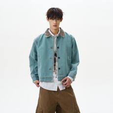 Куртка a puee美式复古vintage水洗做旧工装夹克男女巴恩风boxy短款外套