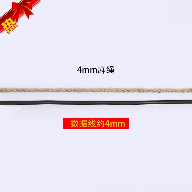 Packaging rope natural rope binding rope wear-resistant simple binding rope weaving hand packing hemp retro wax rope